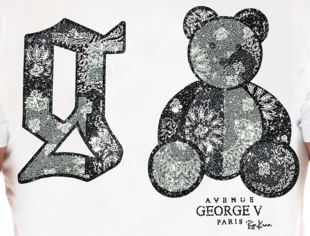 GV-2706 Avenue George V Rhinestone T-shirt G Bear 